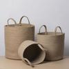 Spacious Handwoven Cotton Rope Basket Delicate Cotton Rope Large Woven Basket Versatile Home Organization Stand Holder