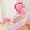Glitter Rainbow Unicorn Inflatable Swim Ring Seat