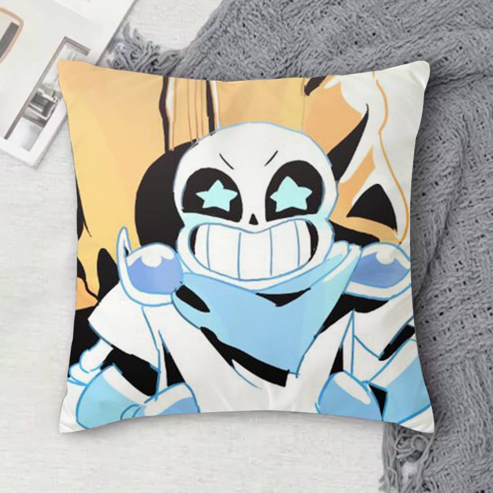 UUndertale Doublesided Printed Square Decorative Cushion Cover for Sofa Living Room Home Decor