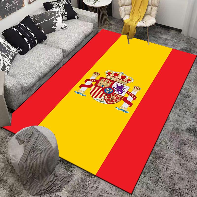 Spain Flag Designed floor mat, suitable as a non-slip mat for the living room or bedroom sofa