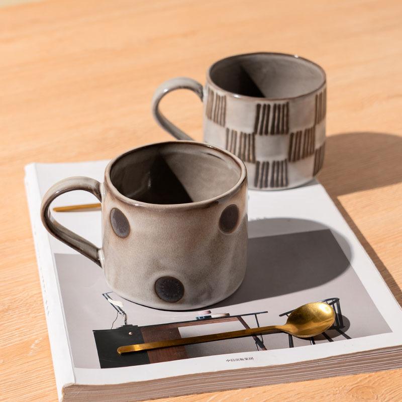 Japanese Retro Coarse Pottery Mug Household Personalized Water Cup Small Fresh Ceramic Coffee Cup Milk Cup Breakfast Cup