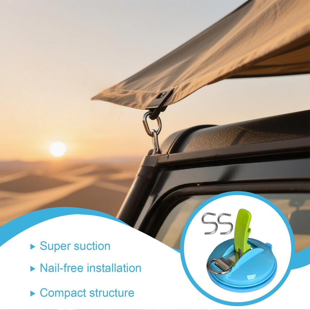 Heavy Duty Suction Cups Strong Vacuum Suction Cups Tie Downs Strong Adhesion Tie Down Clips For RV Van Car Awning SUV Tent Truck