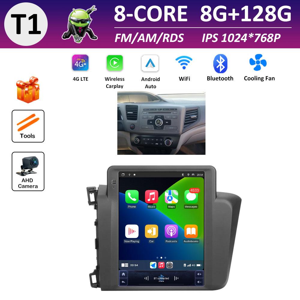 Cooling Fan Android OS Car Video for Honda Civic 2012 2013 2014 - 2015 Video Player DSP Stereo Bluetooth GPS Navigation No 2 Din
