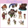 10pcs Moana Action Figure Toy Dolls Cute Pvc Kids Gift For Creative Playtime Decor