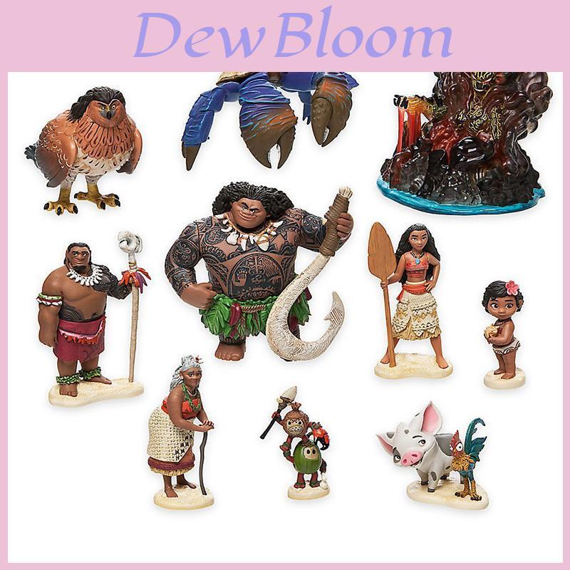 10pz Action Figure Giocattolo Bambole Moana Carine PVC Regalo per Bambini Per Gioco Creativo Decorazione