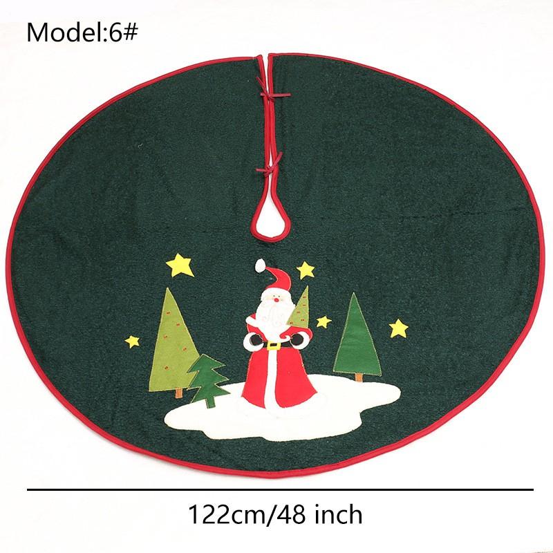 48 Inch Christmas Tree Skirt Decorative Floor Cover Holiday Home Decor American Style Semi-Handmade