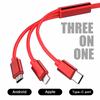 3 In 1 Micro USB Type C Charging Cable Multi Charger For KIA GT-Line Sportage Ceed Rio Picanto Sorento Soul Cerato Venga ForteFY1 