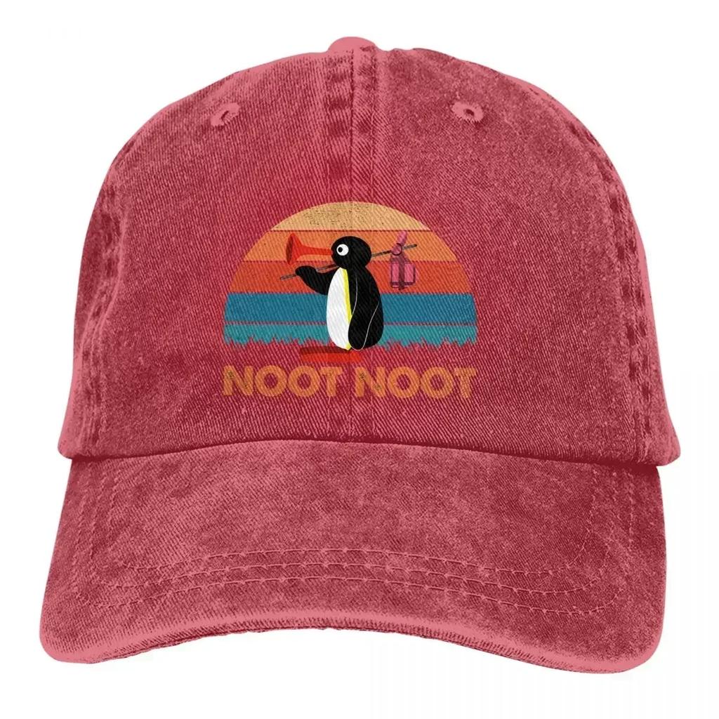 Retro Vintage Animal Cute Baseball Caps Peaked Cap Noot Pingu Pinga Penguin TV Sun Shade Hats for Unisex