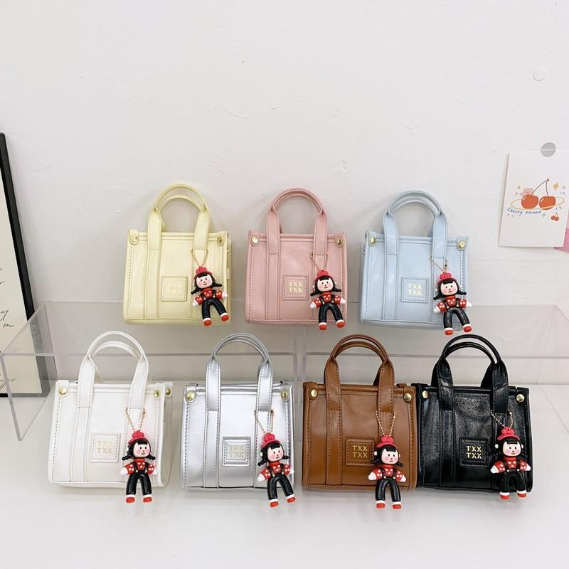 Solid Letters English Color Smooth Satchel Durable Kids Small Bag Crossbody