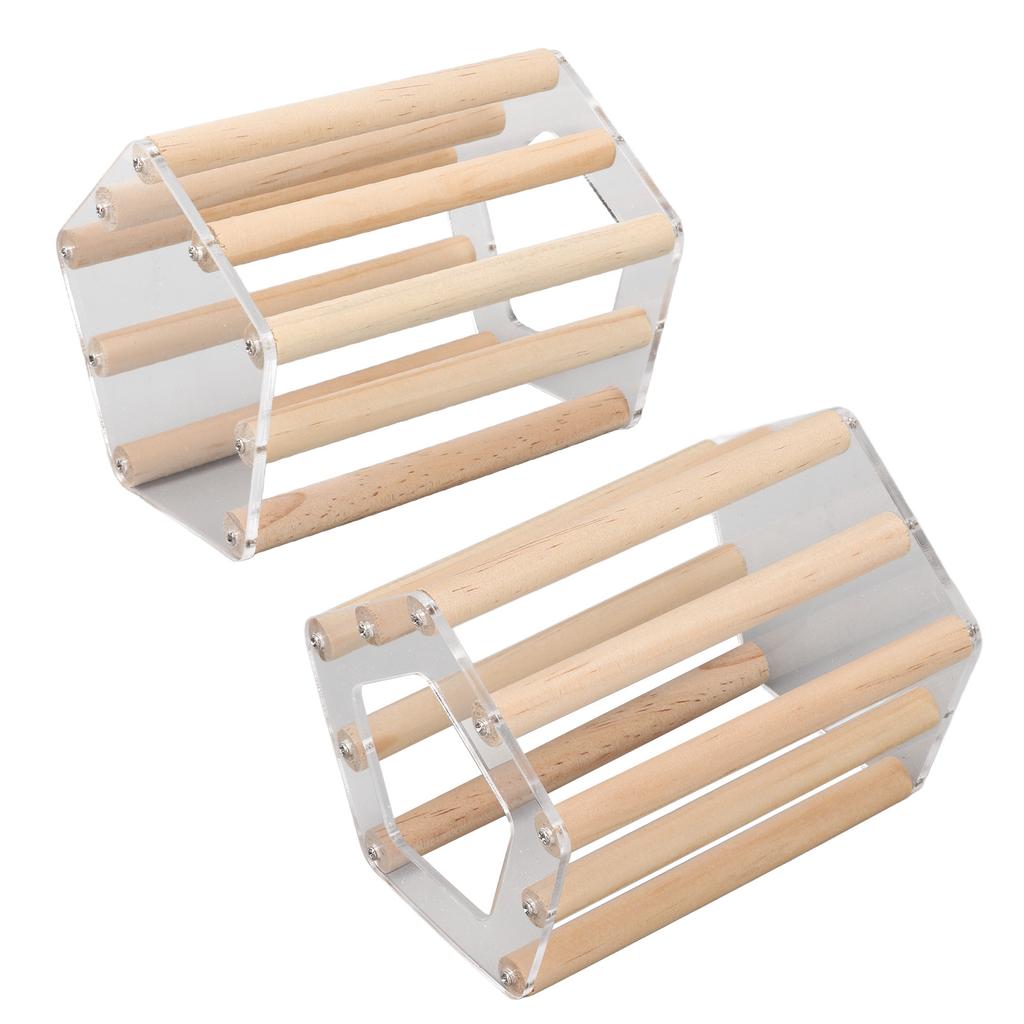 Minimalist Pentagonal Hamster Wooden House Ventilated Transparent Hamster Cabin for Hamster Golden Br