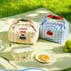 New Cartoon Print Lunch Bag Large Capacity Oil-proof Outdoor Picnic Bag Fresh-Keeping Portable Students Lunchbox Bag