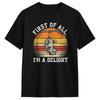 Vintage T Shirt First of All Im A Delight Opossum Retro Sarcastic Cotton T Shirts Hippie Tshirt Unisexs Summer Casual Design Tops
