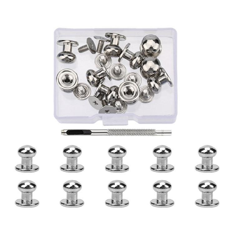 Rivets Screwback Button Studs MM 7MM 8MM Metal Screws Spikes and Studs, for Leather Shoe Belt Bag Clothing Decoration