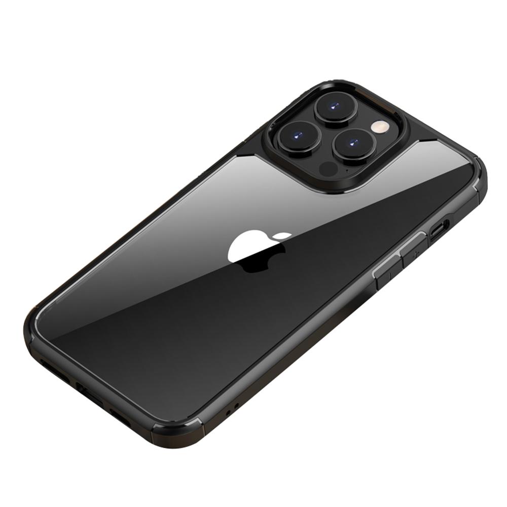 

Серия Defense Armor Чехол для телефона для iPhone 14 Pro, Прозрачная ПК задняя крышка+ТПУ бампер Защитная накладка Black