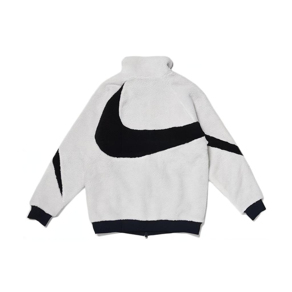 Nike Oboustranná bunda Boa s velkým Swooshem Asijské velikosti Bílá Černá BQ6546-114