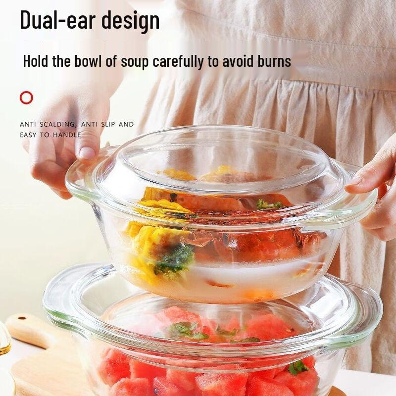 1500ml High Borosilicate Glass Baking Dish with Lid