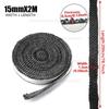 3mm Thickness Black Log Burner Stove Rope Fireproof Self-Adhesive Glass Fiber Fireplace Door Sealing Replacement Gasket Tape