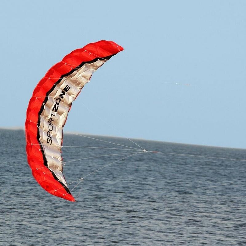 25m Paracută Parafoil cu Linie Dublă Enormă Acrobație Sport Plajă Jucării de Exterior Zmeu Roșu