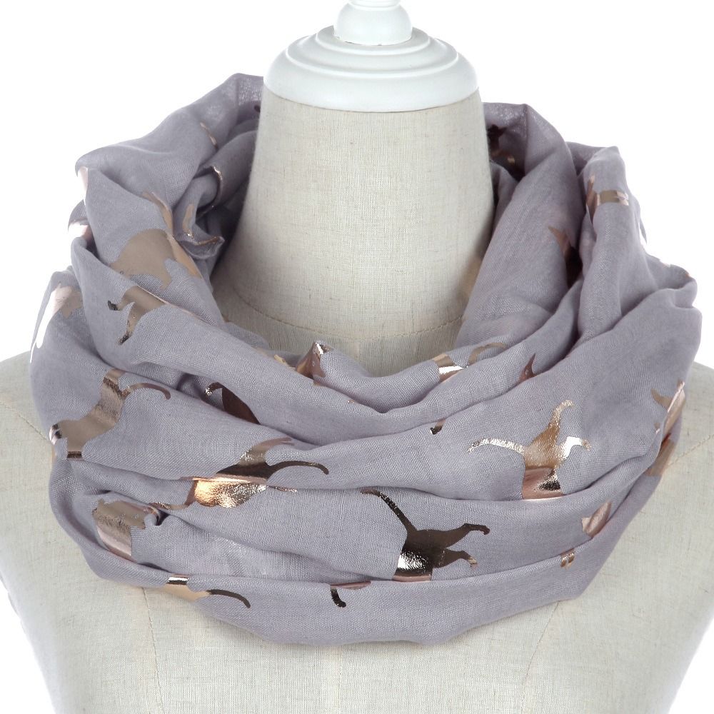 with Frayed Hem Animal Scarf Soft Shawl Wrap New Design Cat Print Scarf