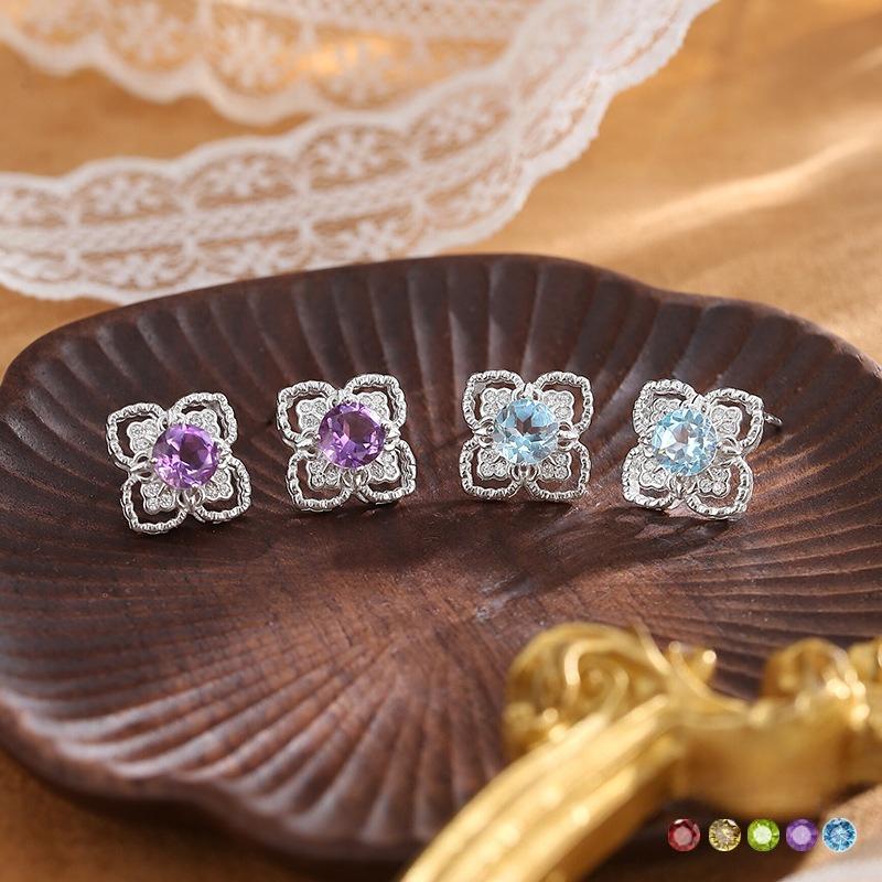 S925 Sterling Silver Stud Earrings for Women Simple Small Ear Studs Daily Wear Jewelry
