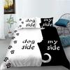 3D Black and White Bedding Quilt Cover Pillowcase 2 or 3 Creative Printing Microfiber Fabric Single Bed Double Bed Super Soft Bedding