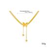 Stainless Steel Frosted Butterfly Pendant Necklace Bracelet Fashionable Niche Titanium Steel Tassel Necklace Women Jewelry