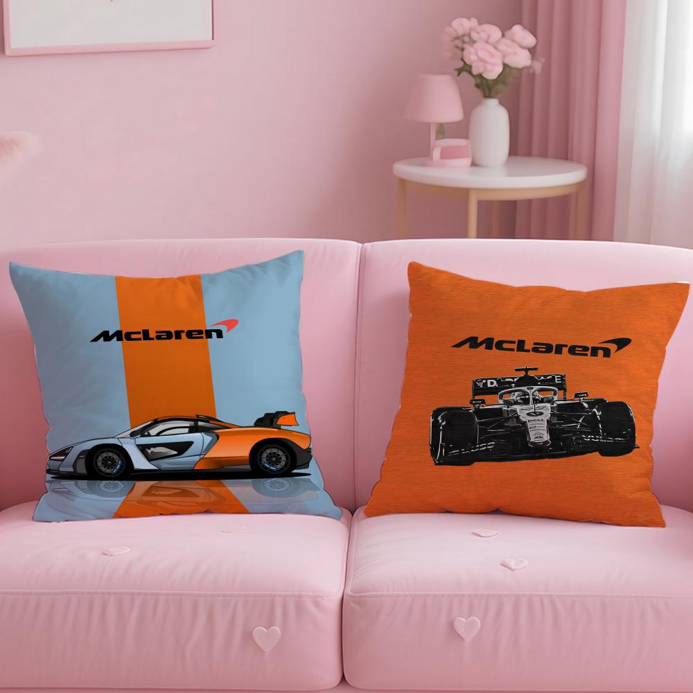 classic car brand McLaren Cushion Cover Soft & Easy-Wash Pillow Case – Versatile for Couch, Bed, Travel and Office