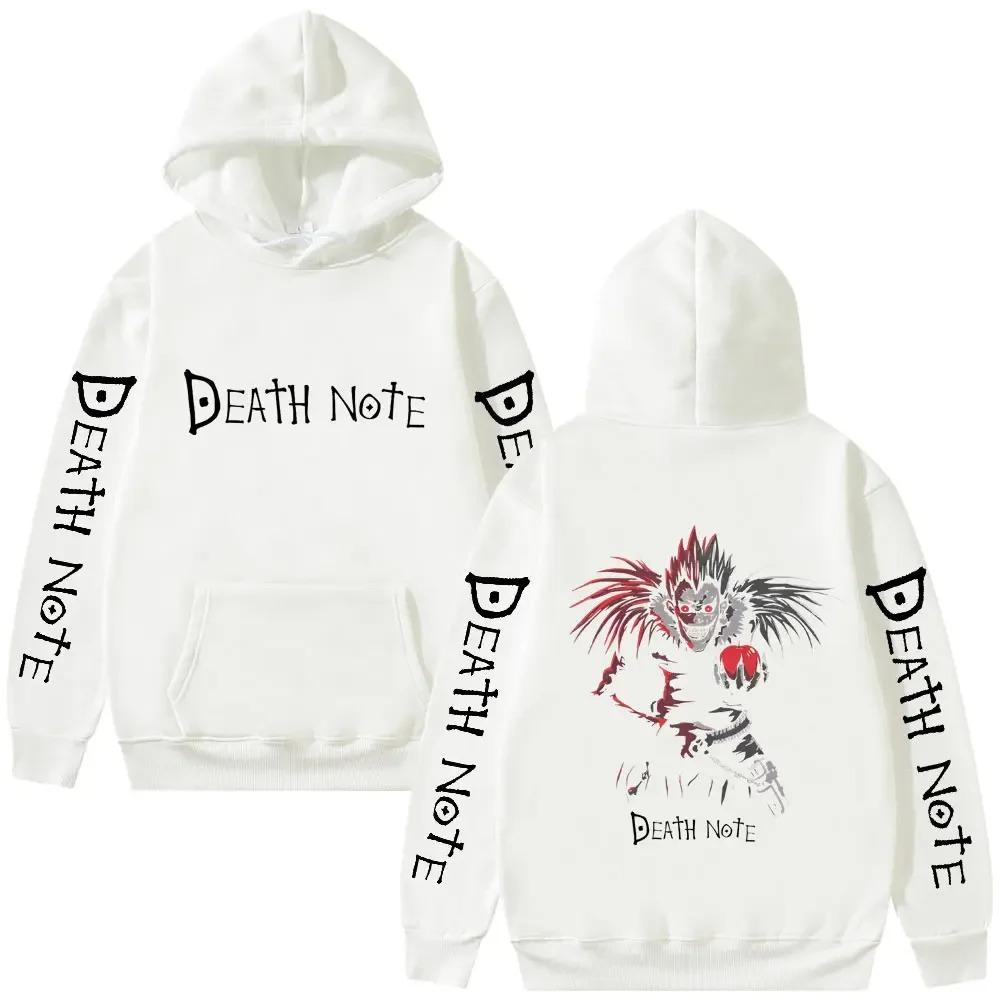 Y2K Anime Death Note Ryuk Graphic Hoodie Men Women Clothing Fashion Vintage Oversized Sweatshirt Men's Cartoon Manga Merch Hoodi