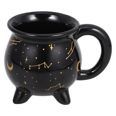 Kessel Hexenbecher Keramik Kaffeetasse Dekorative Trinkbecher Küchengeschirr Porzellan Teetassen Halloween Geschenke Hexenkessel