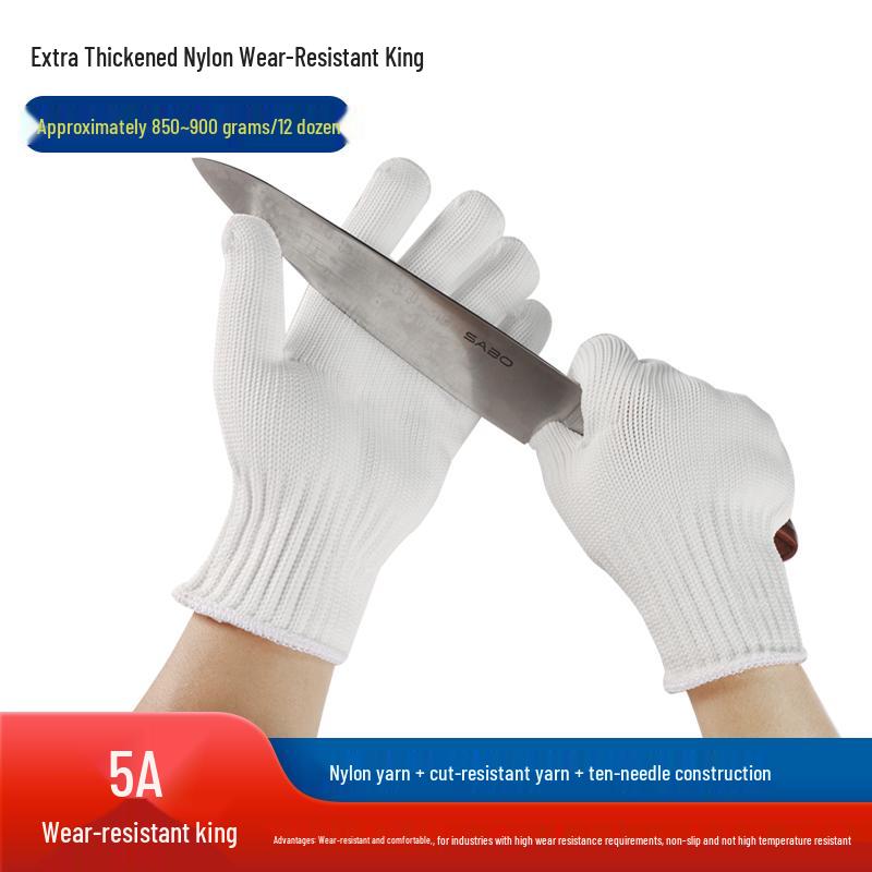 Guantes de Trabajo Antideslizantes para Mujer, Hilo de Algodón Resistente al Desgaste para Sitio de Construcción