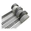 Office Desk Organization Tape 6 Rolls Plaid Washi Set, Grid Checkered Pattern Masking Tape, Self Literary Art Style Adhesive Decorative for