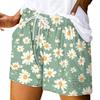 Damen Casual Sommer Elastische Strandshorts Print Casual Shorts