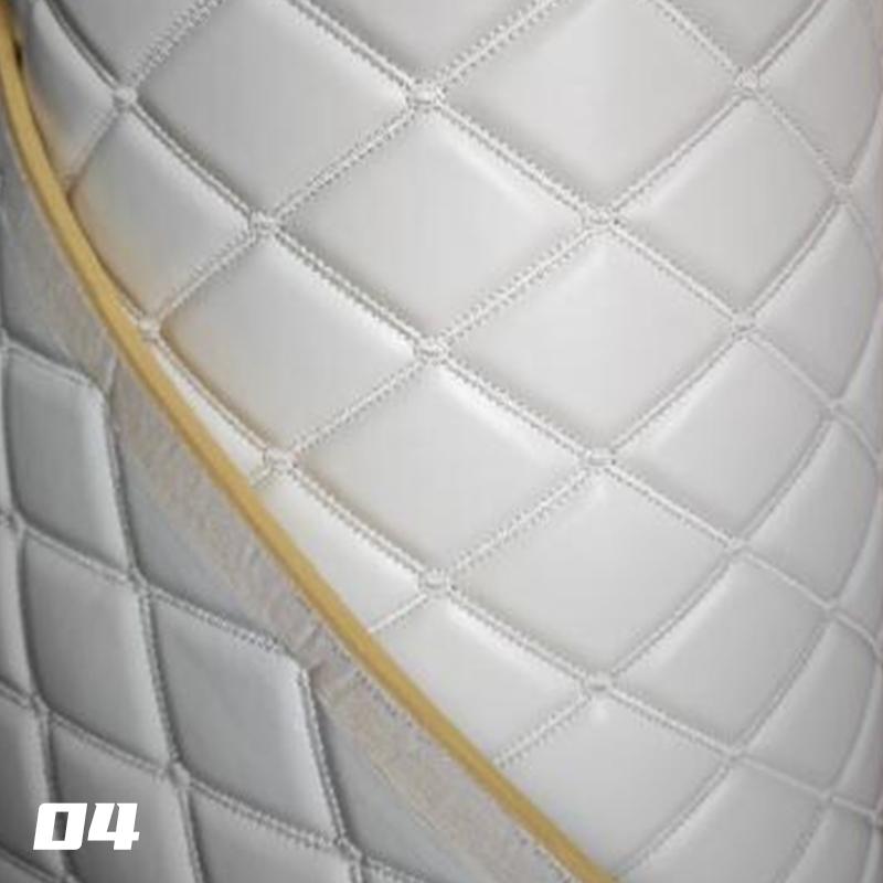 Embroidered Craft Artificial Leather Fabric Thick Sponge Quilted  PU Leather Fabric For Sofa Upholstery Furniture Car Interior