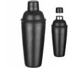 3-piece Bartender Shaker for Drinks and Cocktails Cobbler 08 L Black
