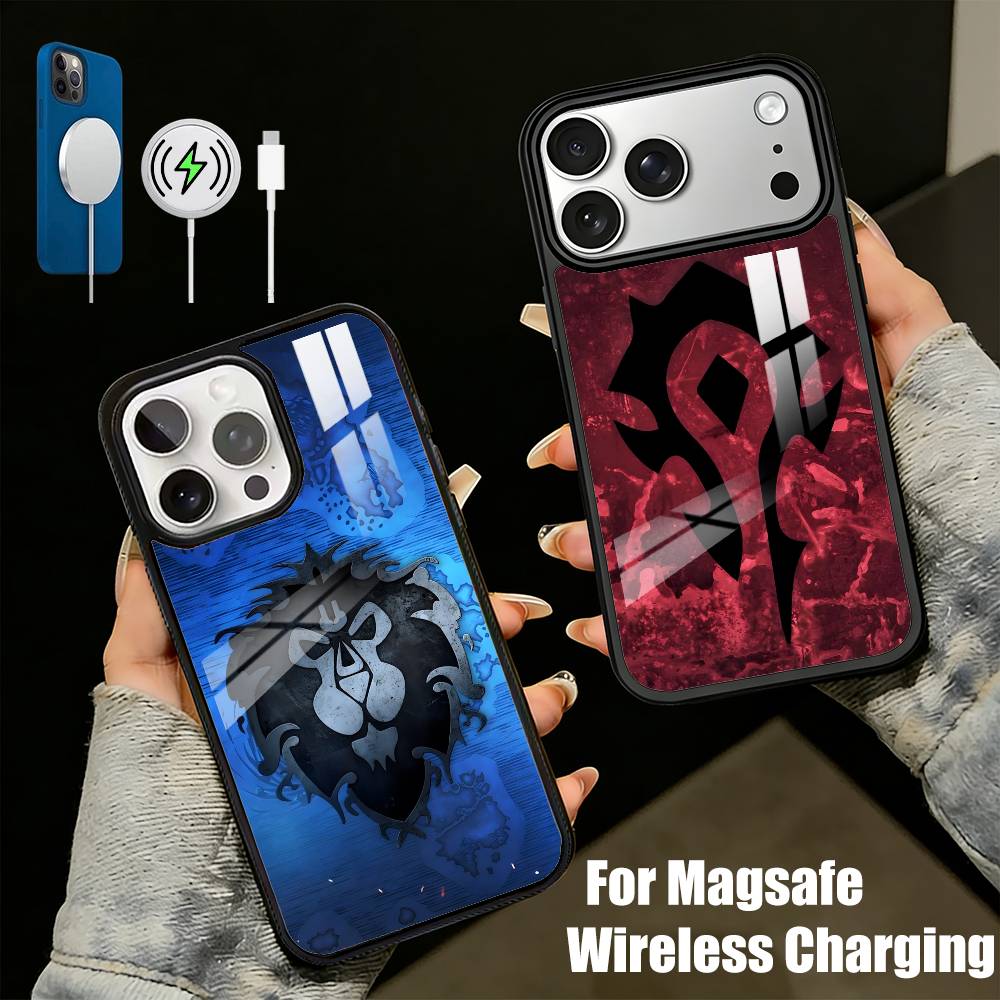 Classic Game WoW W-World of Warcraft-t Phone Case For iPhone17,16,15,14,13 Plus,Pro Max Magnetic For Magsafe Wireless Charging
