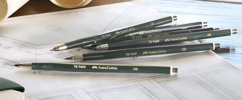 Faber-Castell Drafting Pen Holder, 3.15mm Lead, TK9400, 4B [Official Japanese Product]