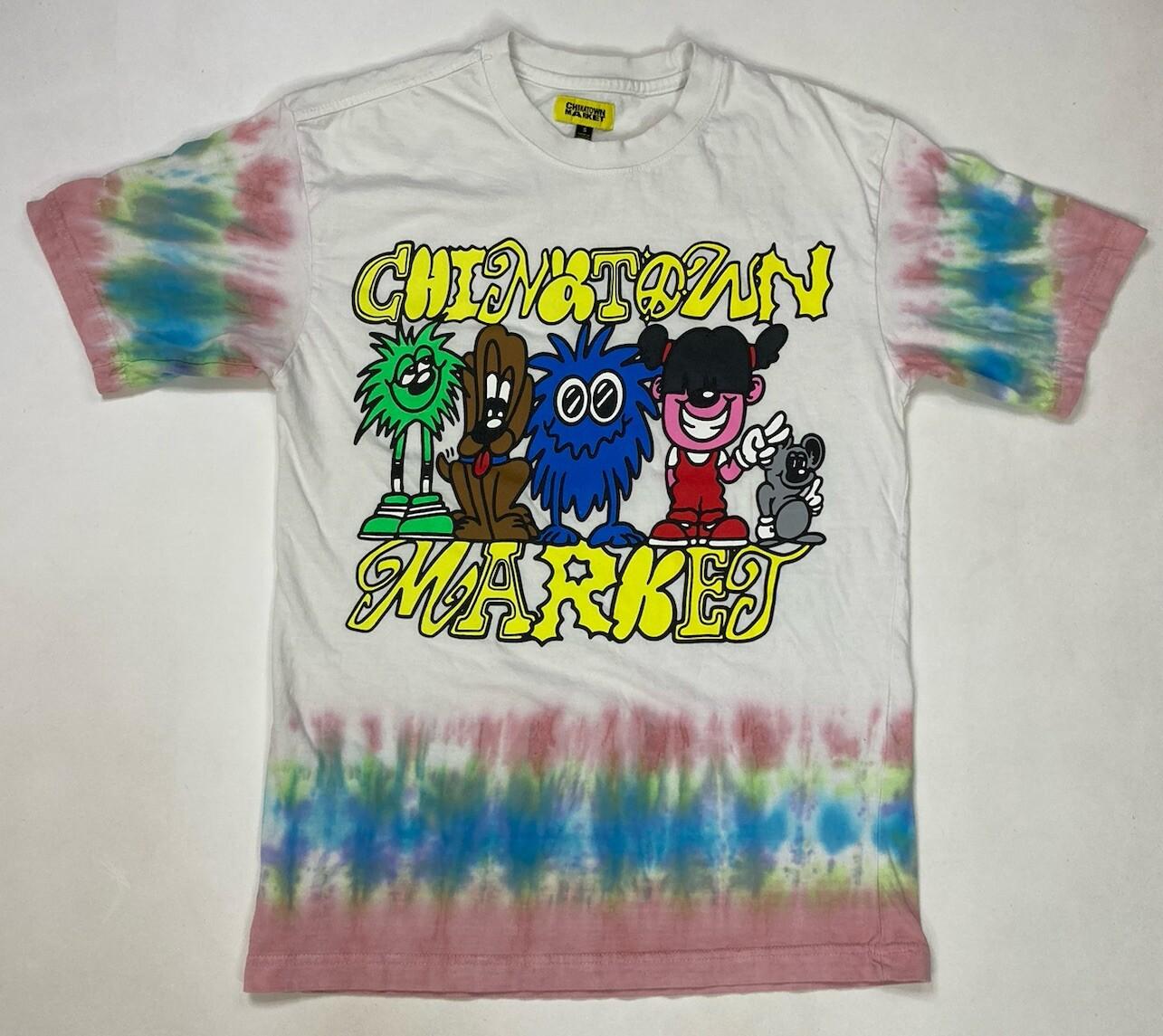 Chinatown Market Graphic T-shirt Men Small Multicolor Tie Dye Short Sleeve XXL