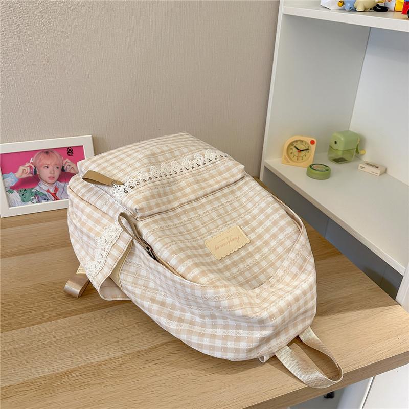 Mochila Escolar Xadrez para Estudantes Mochila Feminina