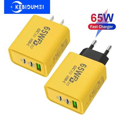 Caricabatterie da 65 W PD tipo C Adattatore per caricabatterie rapido USB C Caricatore per telefono cellulare da parete UE USA Accessori per telefono