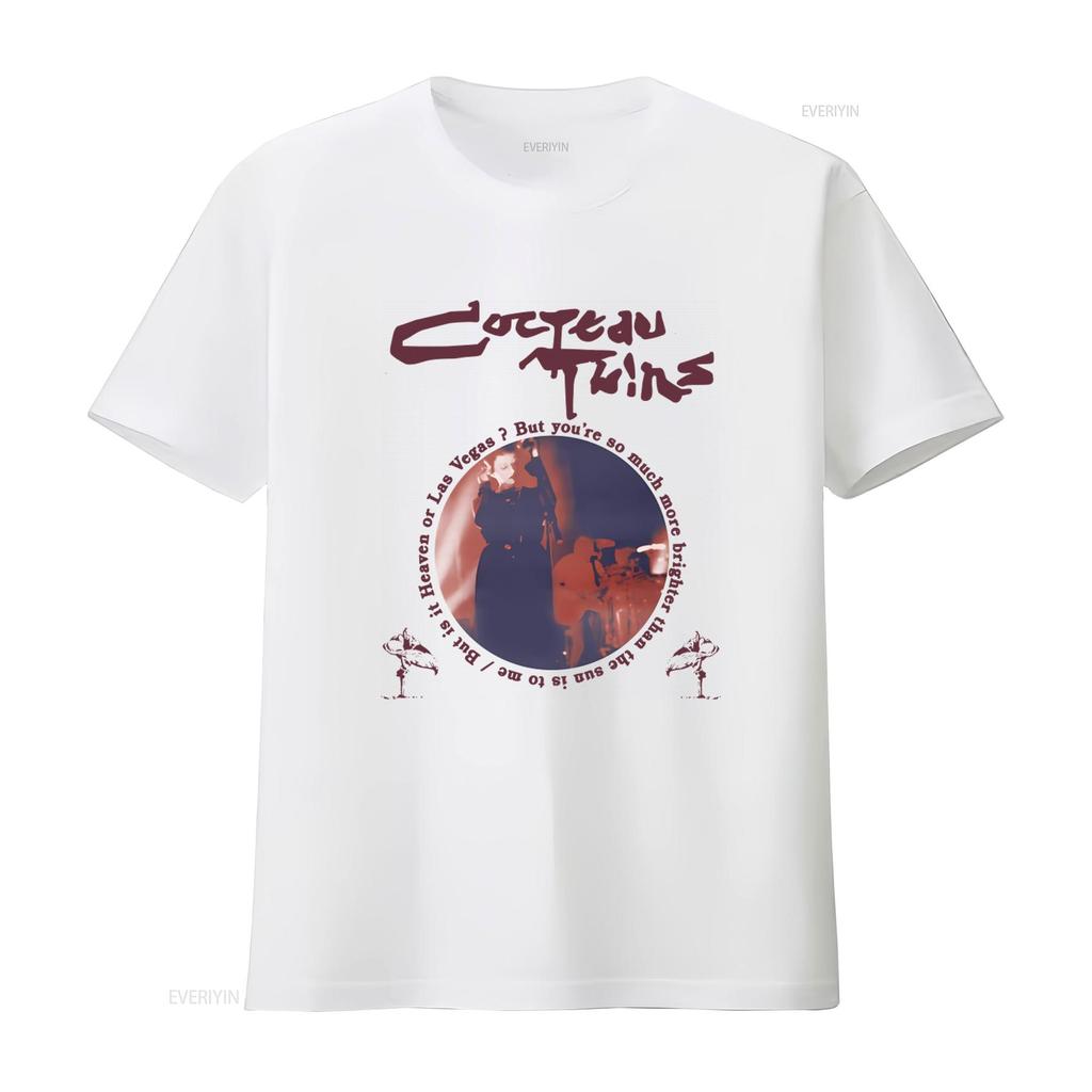 Rare Cocteau Twins Band  T Shirt for Men S 2345 XL Rock Concert Design Tma428 Vintage Washed Stylish Versatile Designer Clothes