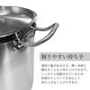 Thunder Group Stainless Steel Half Body Pot IH Compatible 24cm with Lid Commercial Use Double Handed Pot SLSPS4008 7.5L
