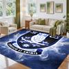 Sheffield Wednesday Design Crystal Velvet Rug Soft Decorative Mat for Bedroom Entrance