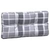 5 Piece Pallet Cushion Set Grey Checkered Fabric