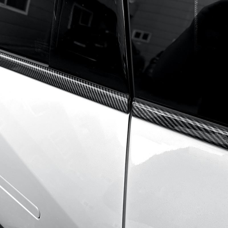 For Kia EV9 6PCS ABS Black Door Window Frame Trim Stripes Exterior Mouldings LHD/RHD