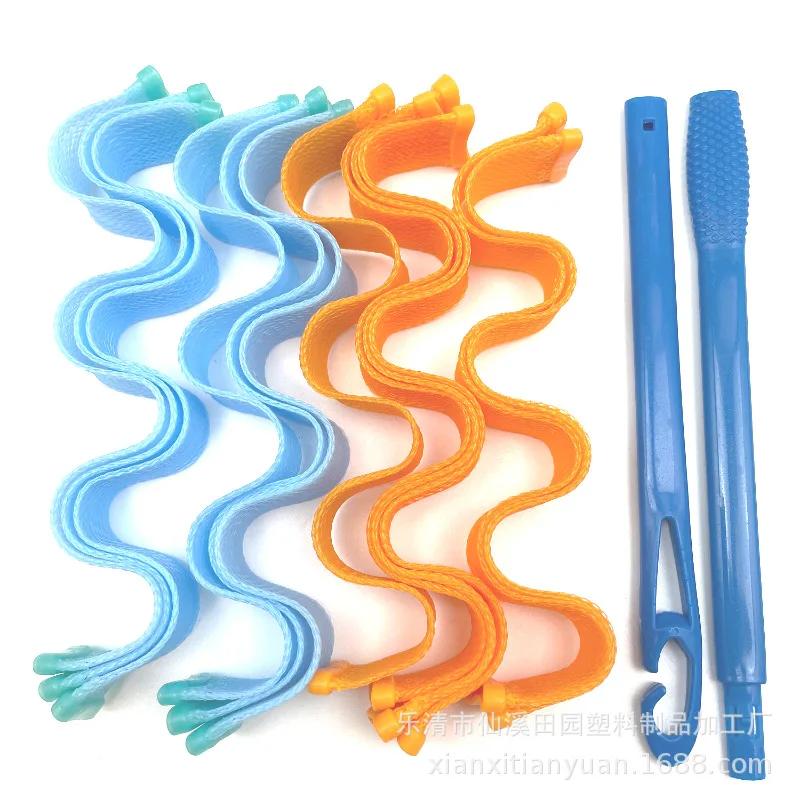 12/18PCS Hair Curler Hair Rollers Heatless Curler Curling Tongs Headband Curls Sleeping Soft Wave Formers No Heat Curls Modeler