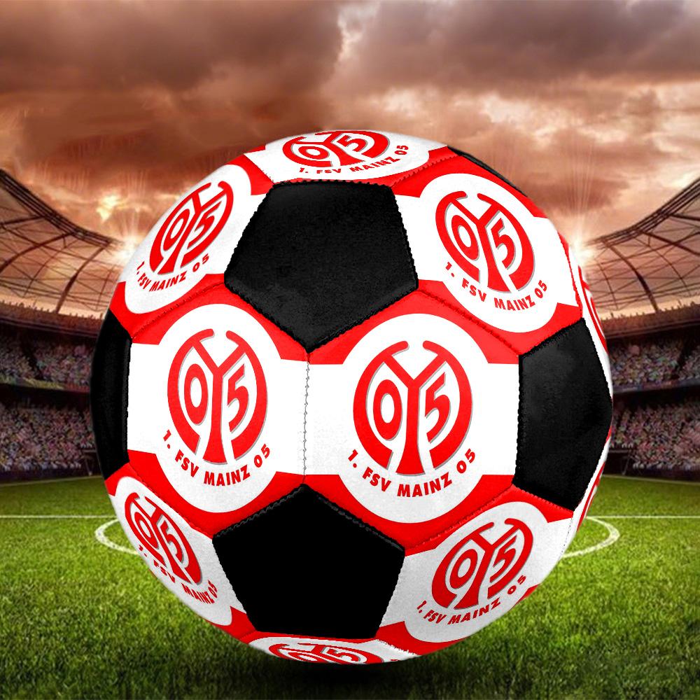 FSV Mainz 05 Soccer Ball Colorful All Ages Machine Stitched PVC Competition Ready Durable High-Bounce.SIZE5