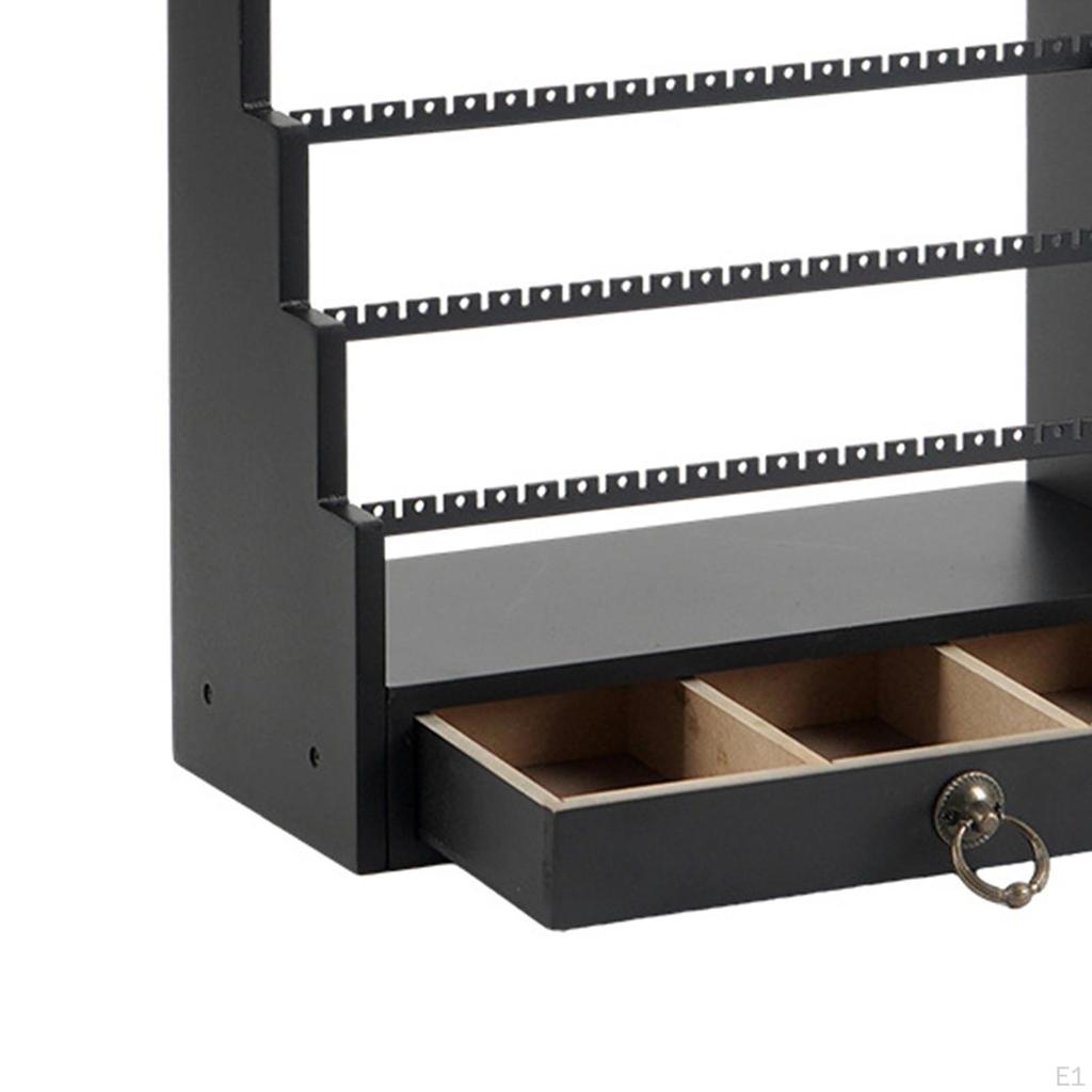 Jewelry Organizer Stand Necklace Photography Props Retail Necklaces with Drawer Stud