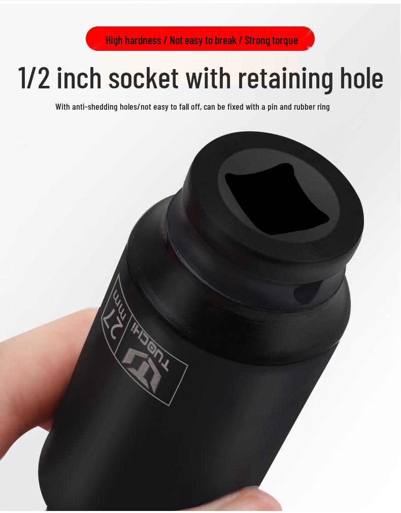 43-Piece Heavy-Duty 1/2-Inch Hexagonal Electric Impact Socket Wrench Set