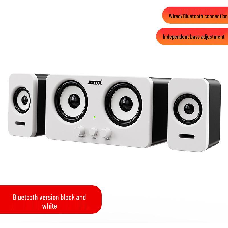 Universal Multimedia Bluetooth Wired USB Desktop Speaker with Subwoofer