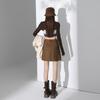 Millefleurs Suede A-Line Mini Skirt: Autumn/Winter, Anti-Exposure, Slimming, Versatile Fashion for Women